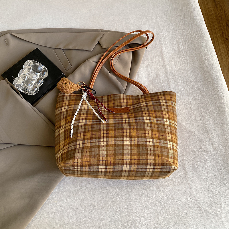 Bolsa de lona para mujeres 2024 nuevo otoño y invierno multifuncional bolsa de hombro casualidad cuadrada bolsa de viaje de clase