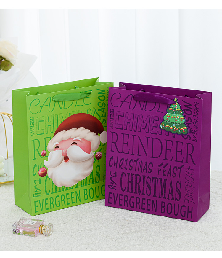 1 Piece Quantity Party Occasion Paper Card Material Christmas Festival Christmas Cartoon Style Santa Claus Paper Card Party Gift Bags