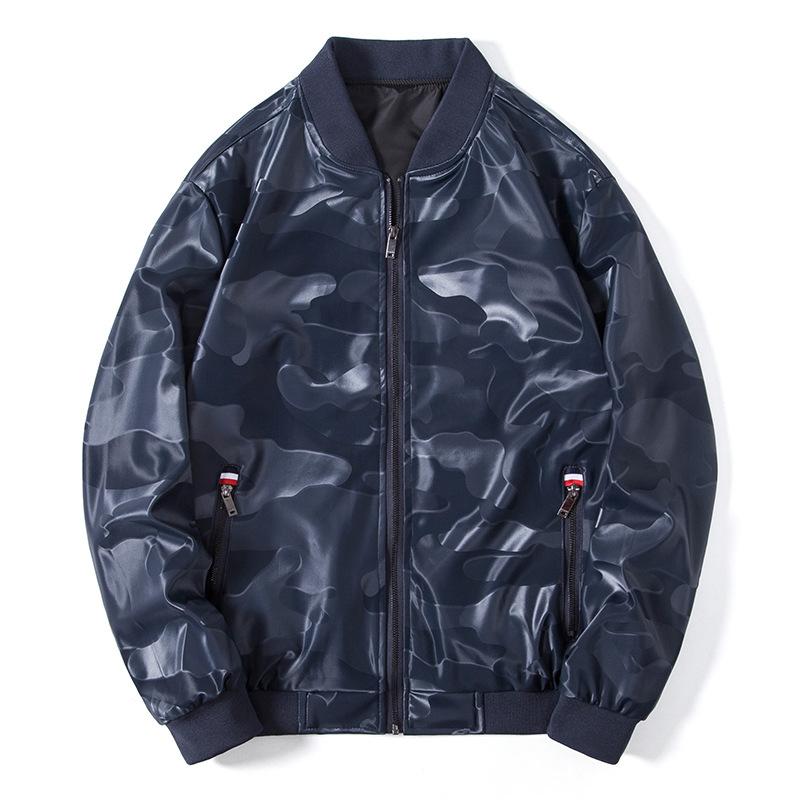 Men's Clothing leather jacket for men loose stand up collar PU leather jacket trendy brand handsome motorcycle clothing_voghion.com