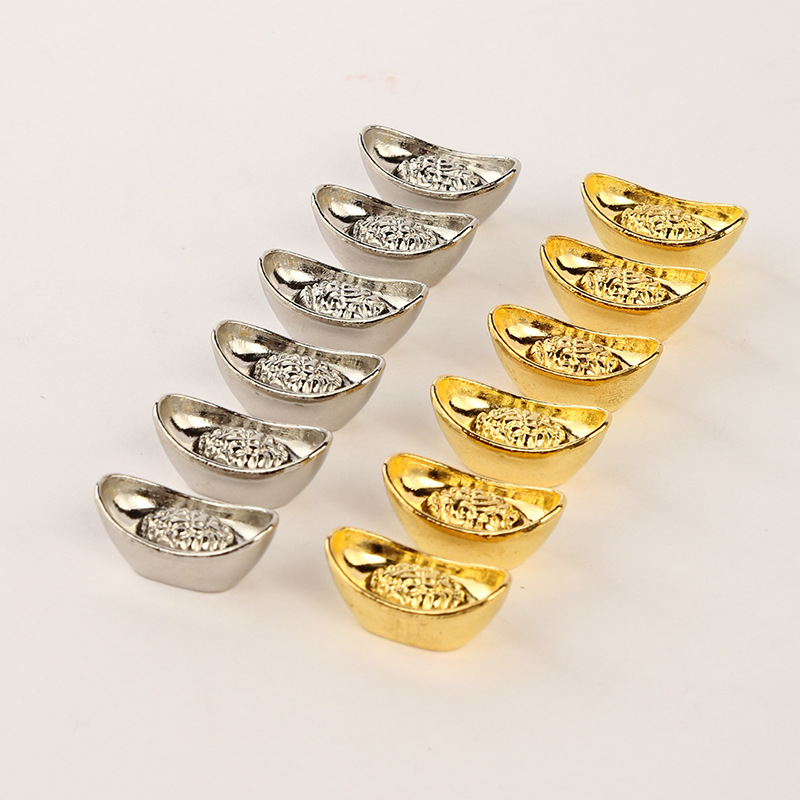 Factory wholesale alloy small ingot silver ingot silver ingot handicraft accessories cornucopia filling with ingot