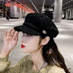 ベレー帽の女性の韓国版のファッション秋冬の帽子の女性の八角の帽子の英倫の復古のファッションネットの赤い種類はアヒルの舌の帽子を合わせます。