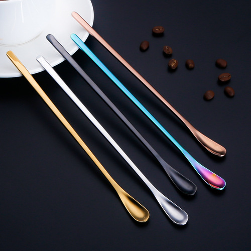 304 stainless steel bar spoon long-handled spoon household creative spoon Korean high-looking bar spoon coffee spoon mixing spoon