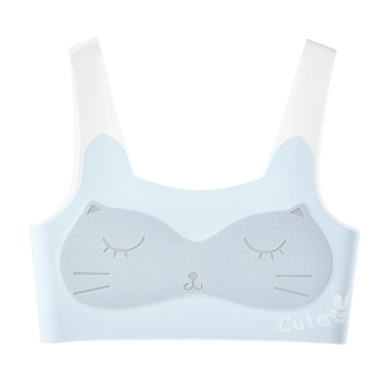 Ropa interior de niñas en desarrollo, sin marcas, cómoda y suave, chaleco transpirable para niñas, sujetador de espalda hermoso sin hebilla image 6