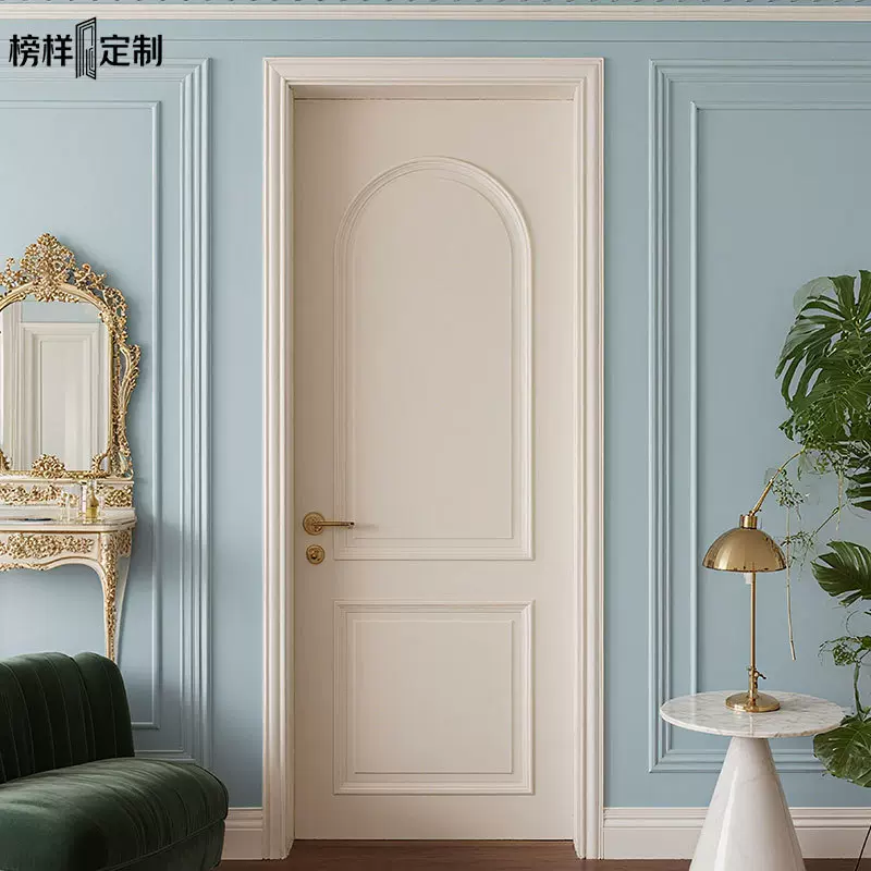 免费调色法式门卧室门上门房间门全套包安装木门定做烤漆室内木门
