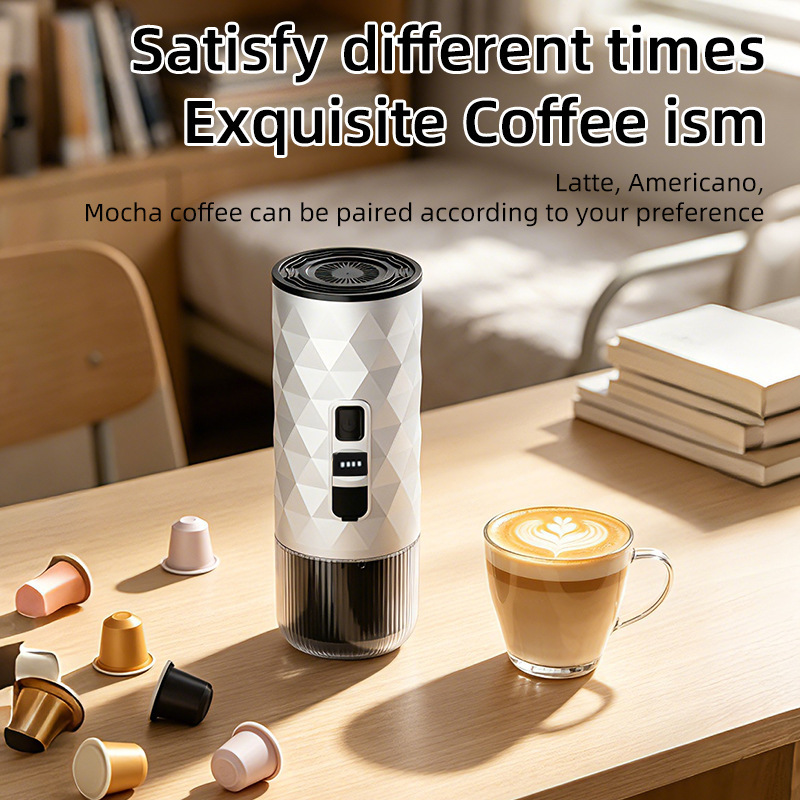 Wireless Portable Capsule Coffee Machine Semi-Automatic Italian American Pump Pressure Coffee Maker Heating Extraction Espresso Coffee Machine Wireless Portable Capsule Coffee Machine Semi-Automatic Italian American Pump Pressure Coffee Maker Heating Extraction Espresso Coffee Machine