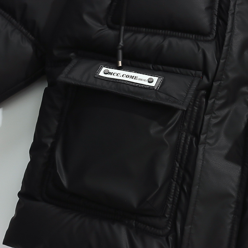 Varm vinterjacka för barn med huva och bomullsfoder_voghion.com