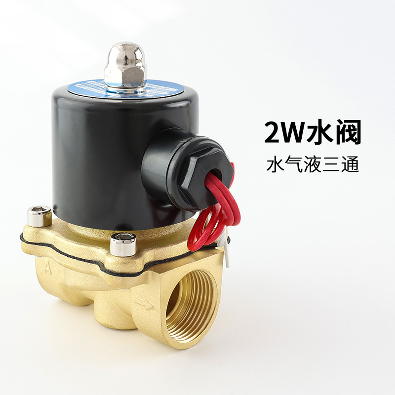 2w160-15水阀气阀进水220v排水常闭控制阀24v全铜耐高温1寸电磁阀