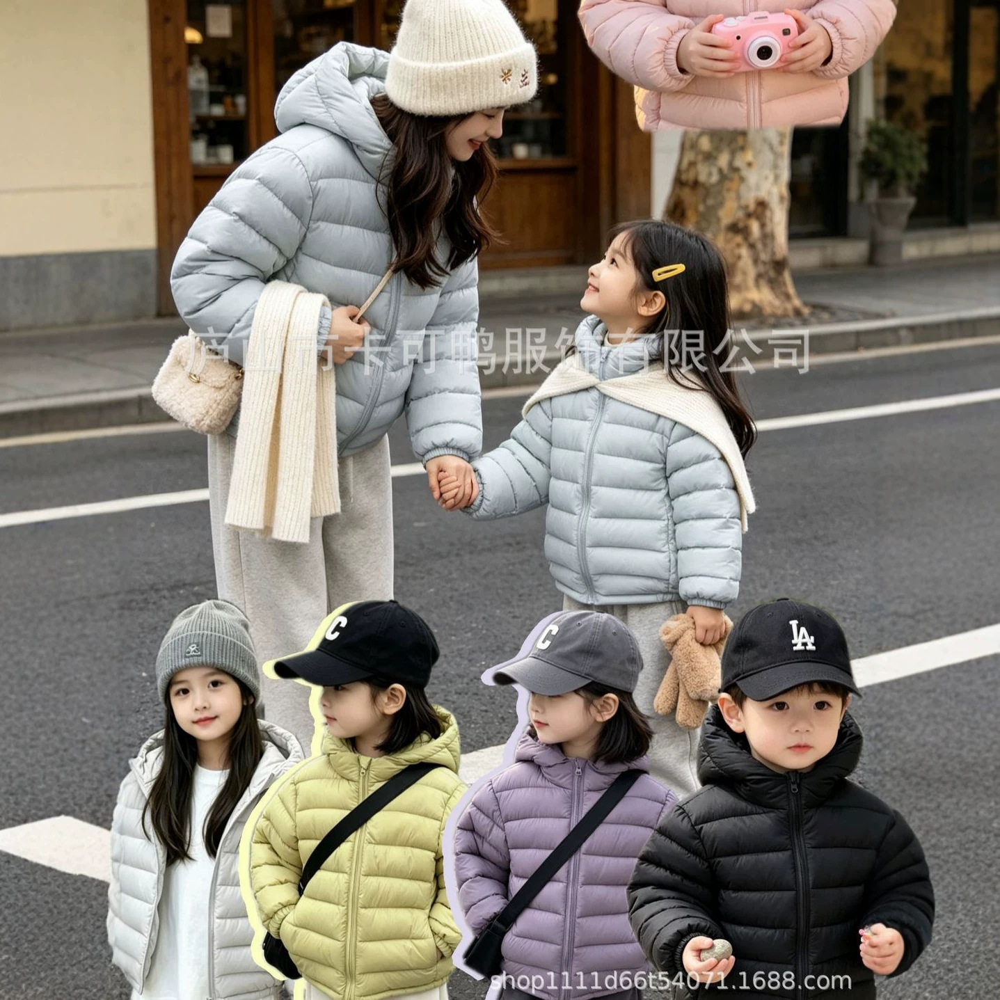 26001 New Lightweight Cloud Cotton Hooded Parent-Child Rib Suit
