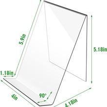 现货跨境透明亚克力书立架展示架书架相册商城图书馆桌面书托支架