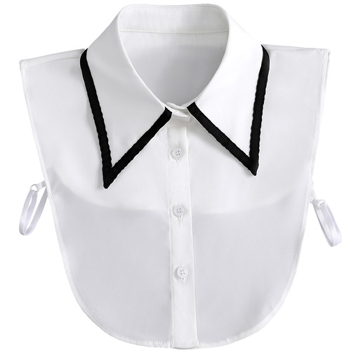 Women's Fashionable Pointed Collar for Autumn/Winter, Versatile and Stylish, Tartan Collar for Women, Long-Sleeved Shirt Collar for Spring/Summer