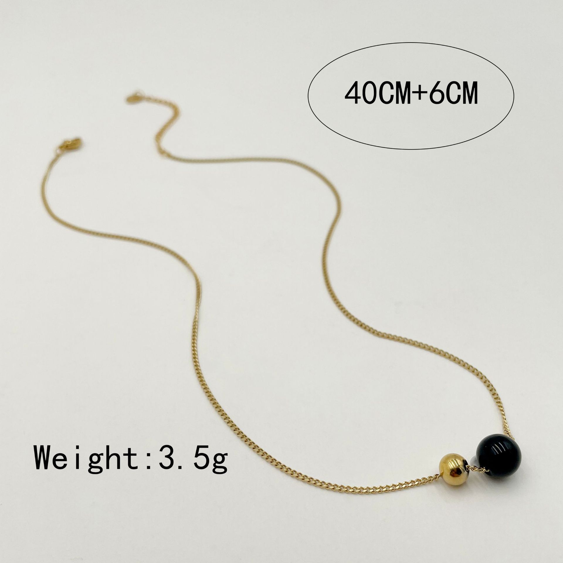 Fashion Geometric Stainless Steel Inlay Natural Stone Necklace 1 Piece