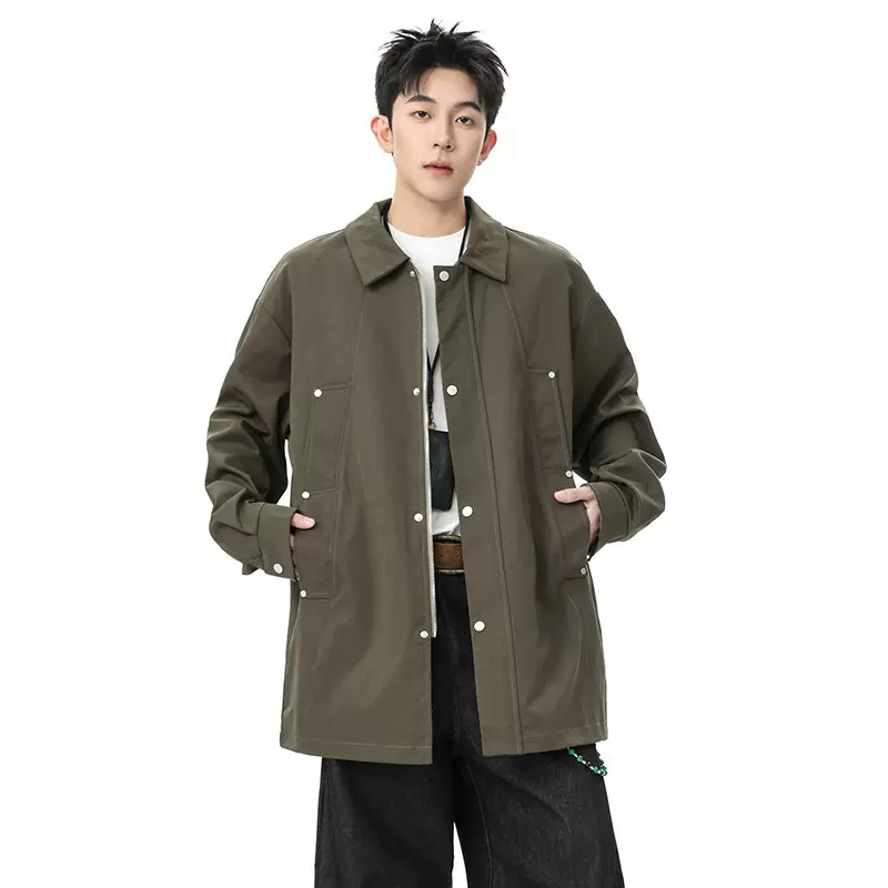 男士风衣外套男高级感中长款大衣2025新款秋季长款大码男装上衣服