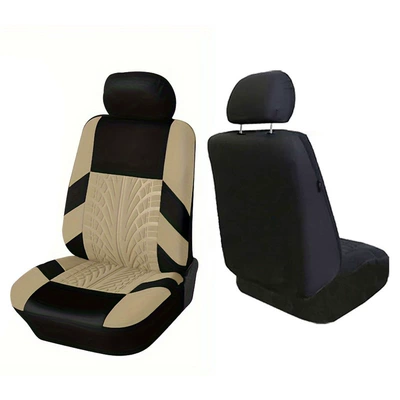 Foreign Trade Hot-Selling Tire Pattern Car Universal seat cover - off-white-2-piece-set-front-single-seat