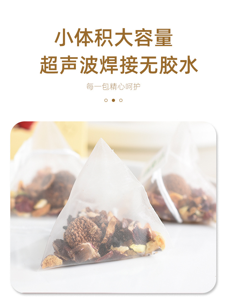 Cili Lemon Roselle Tea 120g Triangle Tea Bags Cold Brew Herbal Blend with Kumquat Fig and Jujube in use