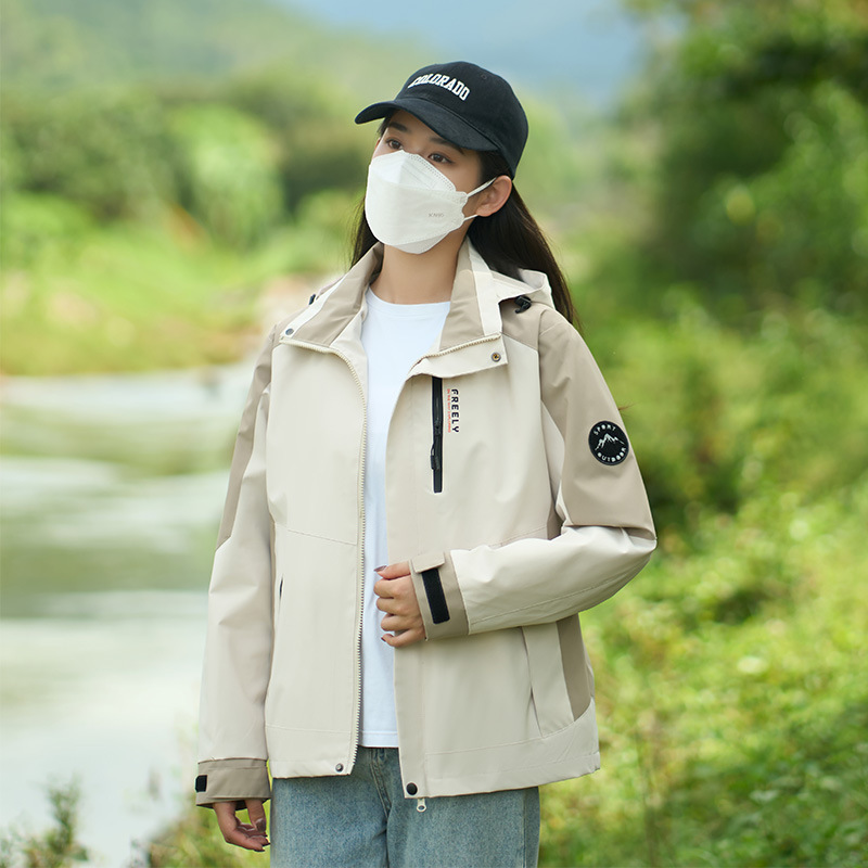 Ropa de asalto para hombres deportivos a prueba de viento impermeable montaña al aire libre pareja chaqueta de viaje mujer 2408