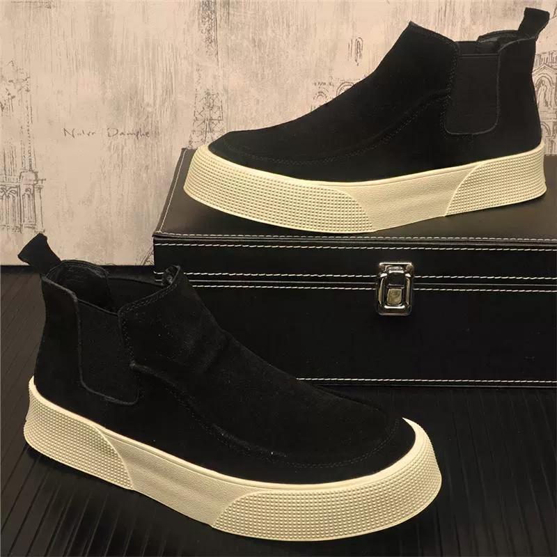 Модные брендовые мужские туфли-слипоны с матовым покрытием, высокие короткие ботинки, универсальные мужские кроссовки для спорта и отдыха, высокие ботинки