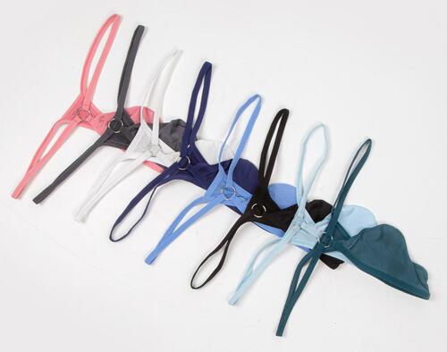 Wholesale Japanese, Korean, European and American men's low-waist underwear, gay SM sexy mesh breathable thong E-092