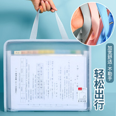 Huajie factory wholesale plastic large capacity backpack transparent document bag student backpack exam paper storage bag