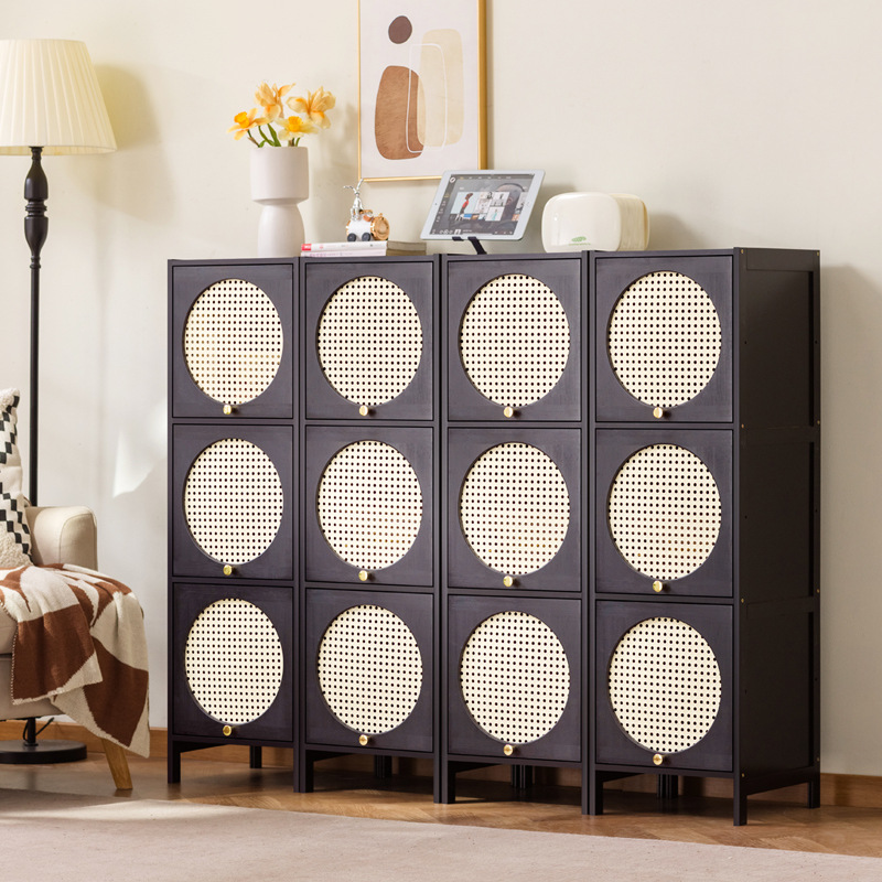 Trendy Creative Chest of Drawers Bedroom Storage Cabinet Home Living Room Wall-Mounted Dustproof Sideboard Kitchen Storage Rack