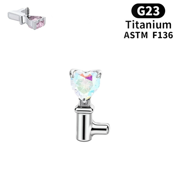 Titanium natural color + 5A colored zirconium