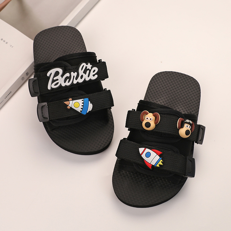 Zapatillas de los niños de dibujos animados de verano sandalias antideslizantes al aire libre padre-niño playa zapatos niñas medio y niños grandes zapatillas de interior