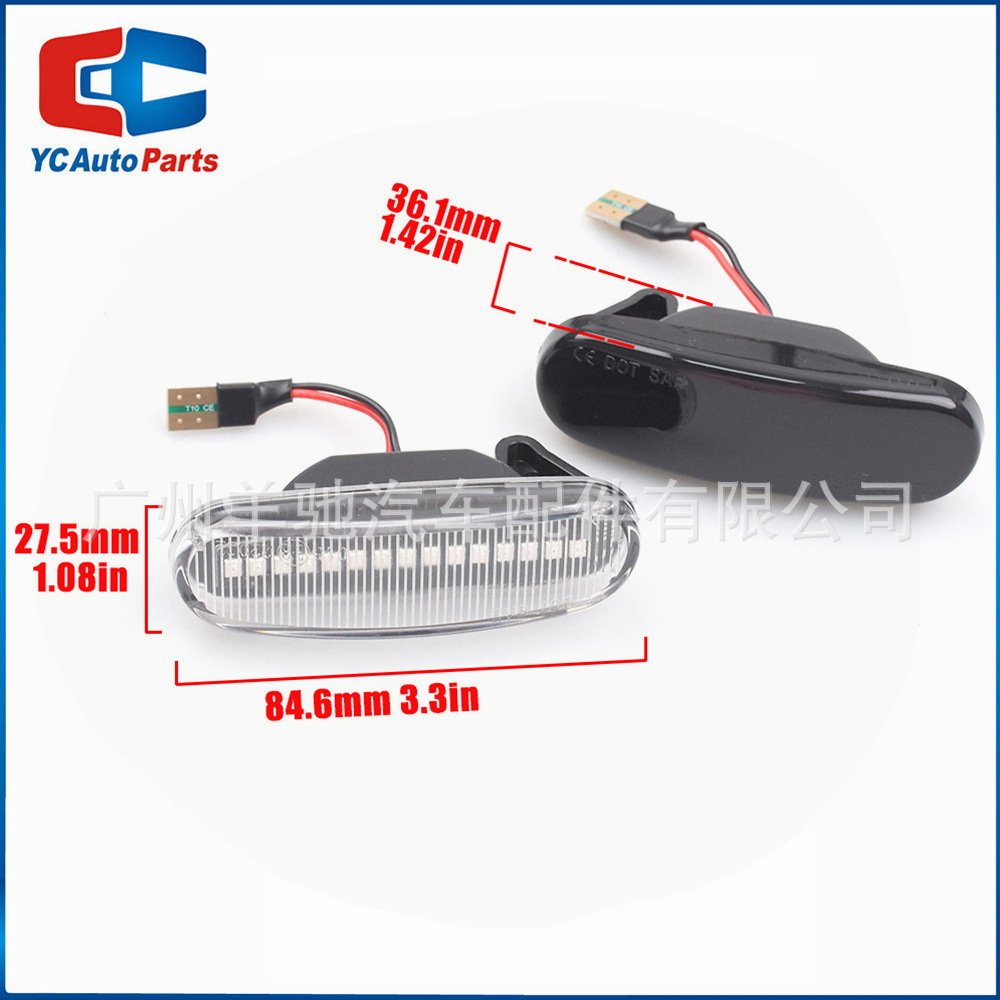 Apto para luces de guardabarros LED fluidas de Fiat Panda 169, Peugeot y Citroen, luces de señalización lateral. image 4