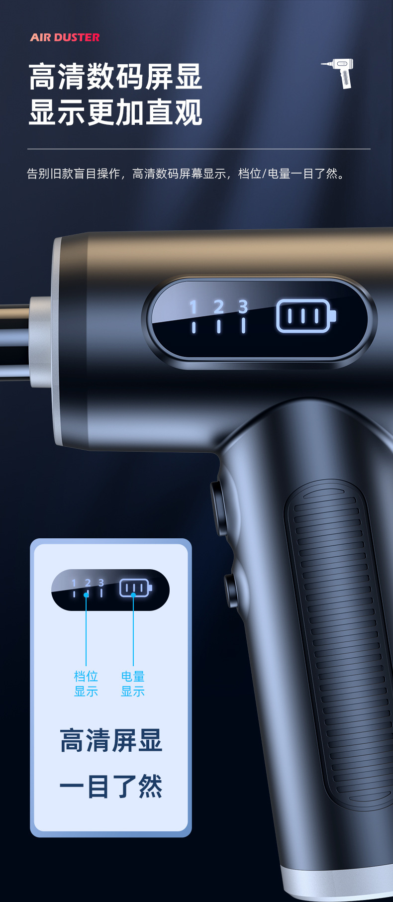 Blow-suction integrated car vacuum cleaner, best-selling cross-border product, portable wireless handheld vacuum cleaner, dual-use for home and car