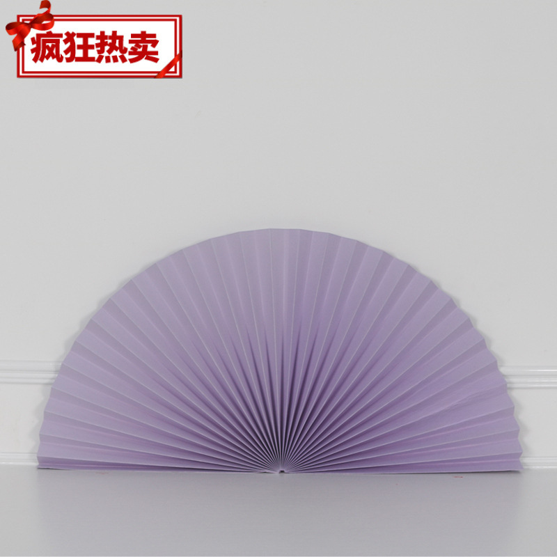 Fan de papel decorativo nuevo ventilador plegable chino engrosado matrimonio compromiso diseño de fondo de papel artesanal de boda origami rojo