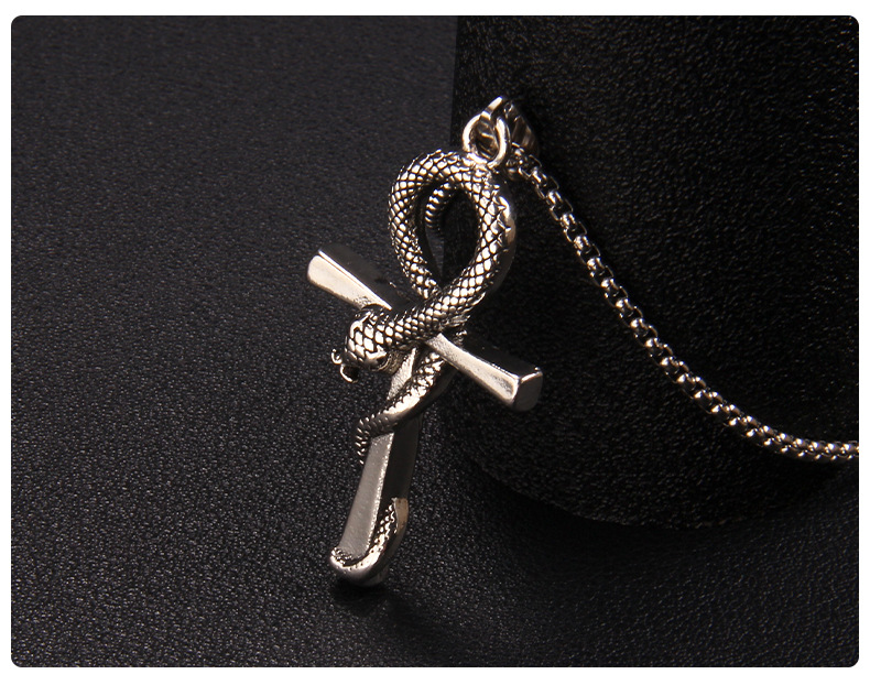 1 Piece Quantity Fashion Snake Stainless Steel Plating Pendant Necklace 1 Piece