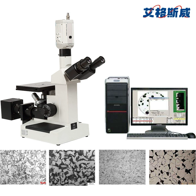 Интерфлекторный золотисто-фазный микроскоп для анализа зернистой ткани Прибор для науглероживания Анализ трехугольного золотофазного образца микроскоп