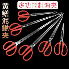 不锈钢黄鳝夹子鳝鱼泥鳅螃蟹钳子防滑脱控鱼器多功能专用赶海神器