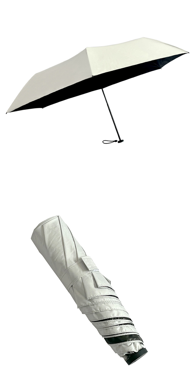 Sombrilla negra con protección solar para mujer ultraligera_voghion.com