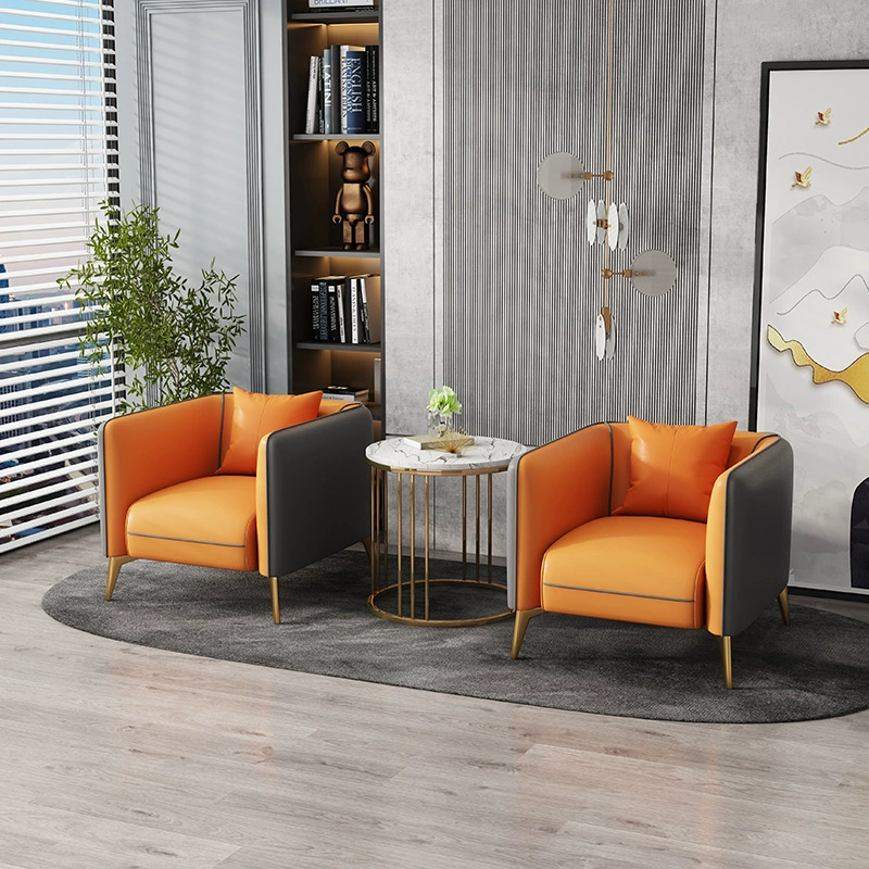 Простое современное кресло-софа, кресло для деловых встреч и отдыха в отелях, комплект мебели для приемных в стиле легкой роскоши для домашнего использования.