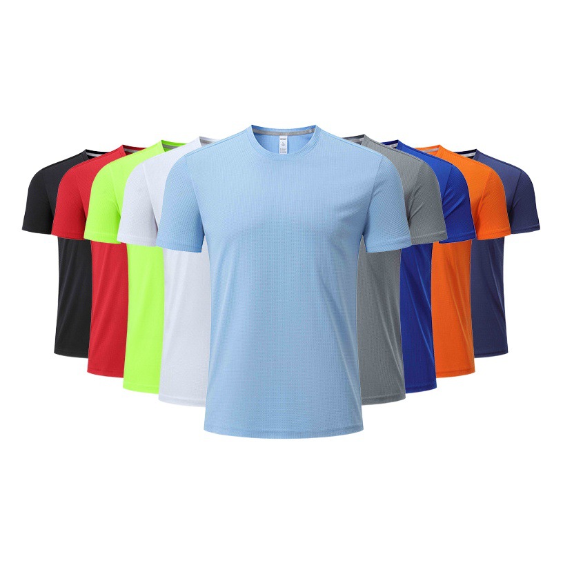 Camiseta deportiva de secado rápido para hombre, camiseta informal de manga corta para correr al aire libre en verano, ropa deportiva holgada para hombre, venta al por mayor y versátil