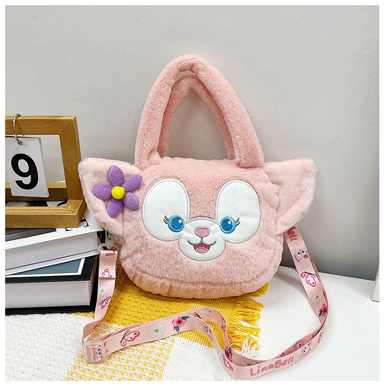 Bolso pequeño lindo para las mujeres 2023 nuevo simple peludo bolso de hombro de dibujos animados estilo coreano chica bolsa de salida portátil