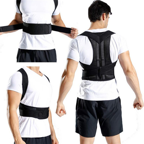 Adult Back Support Belt, Anti-Hunchback Posture Corrector for Men and Women, Adjustable with Support Plate