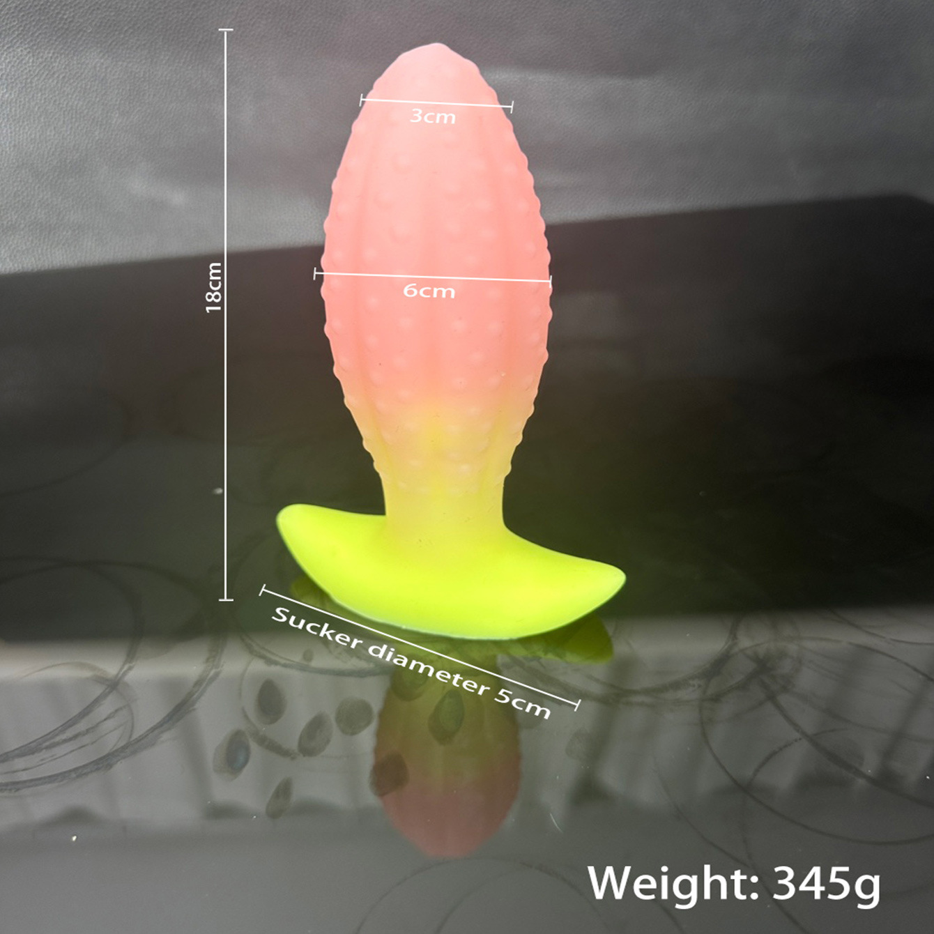 Jiuai Pineapple Anal Plug, Small Liquid Silicone, Colourful Alternative Adult Toy — detail image 1
