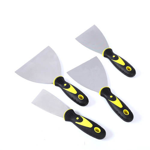 An Tong Rubber handle putty knife Fine polishing putty knife Stainless steel putty scraper blade Cleaning knife Shovel knife wholesale