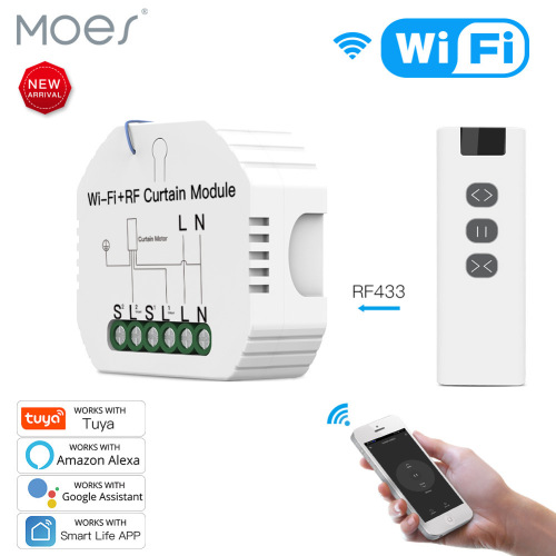 WiFi Tuya smart home curtain switch switch APP timing remote control curtain switch relay module
