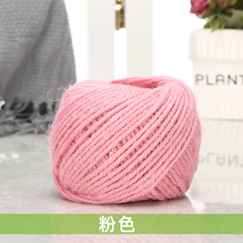 Cuerda de cáñamo colorida 1,5-2mm DIY estilo retro hecho a mano clip de foto cuerda de yute 25 m/50 m/100 M