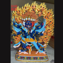 祥狮精工全铜彩绘普巴金刚护法像居家佛堂供奉摆件1.2米厂家供应