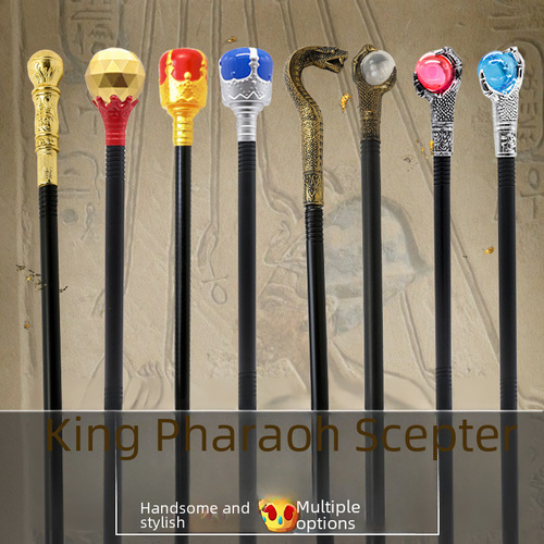 Halloween cosplay staff props Egyptian pharaoh snake head staff performance king magician staff thick tube