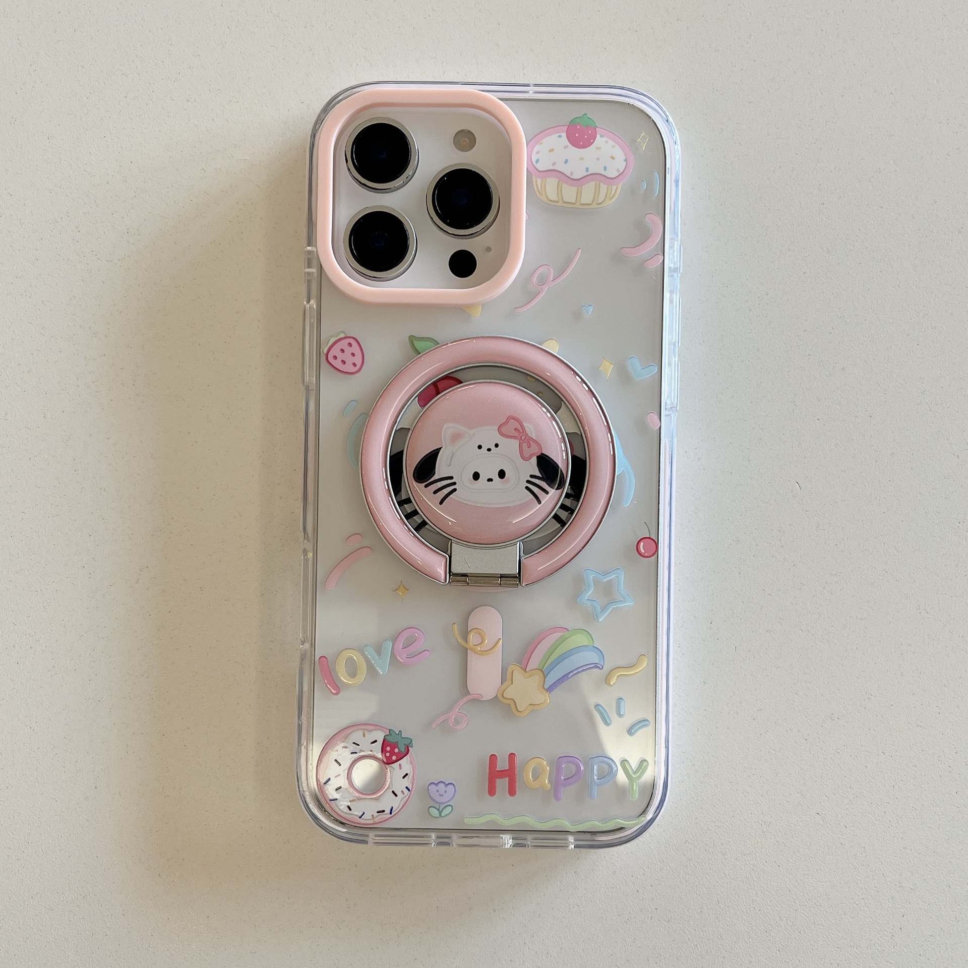 Dibujos animados lindo postre gato para iPhone16 funda para teléfono móvil 15ProMax magnético 14Pro fresco 16Pro