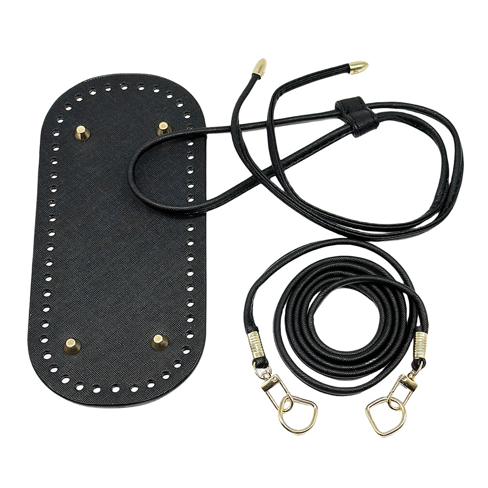 Set de 3 Piezas para Bolso Tipo Bucket: Base, Correa y Tirante – Accesorios para Tejer a Ganchillo, DIY