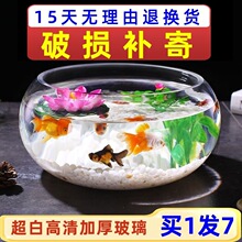 鱼缸小型家用创意水族箱生态圆形玻璃金鱼缸大号鱼缸加厚乌龟缸