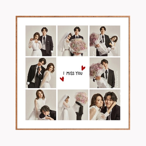 T9J5 wholesale simple nine-square grid photo frame table photo wall wedding photos enlarged wall hanging wedding photos plus washing and development