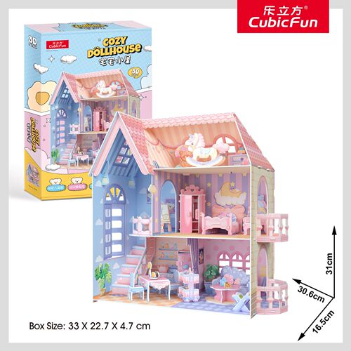 Le Cube House House Large Three-dimensional Puzzle Girl Room Model Assembled DIY Play House Toy Gift
