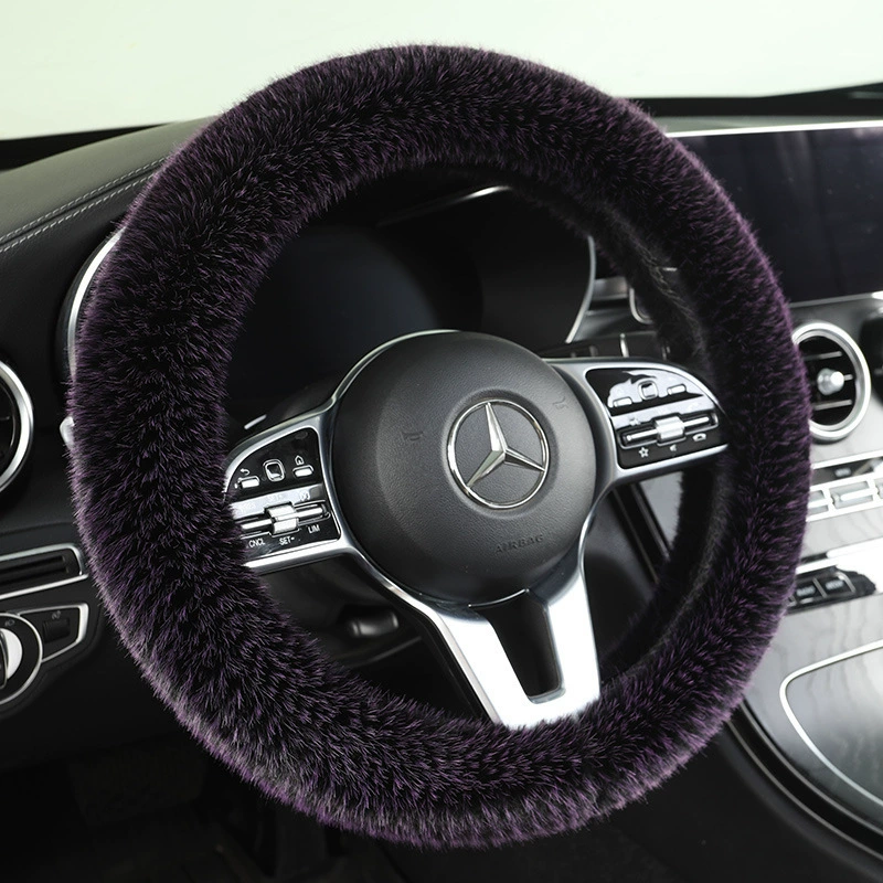 2025 set of winter long-haired mink car winter steering wheel