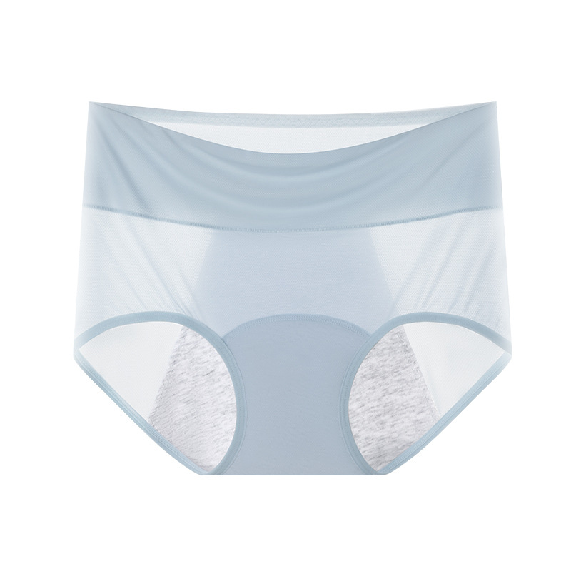 Ropa interior fisiológica de seda de hielo, ropa interior femenina, período menstrual, a prueba de fugas, niña, tía, especial para la higiene, cintura alta, refrescante