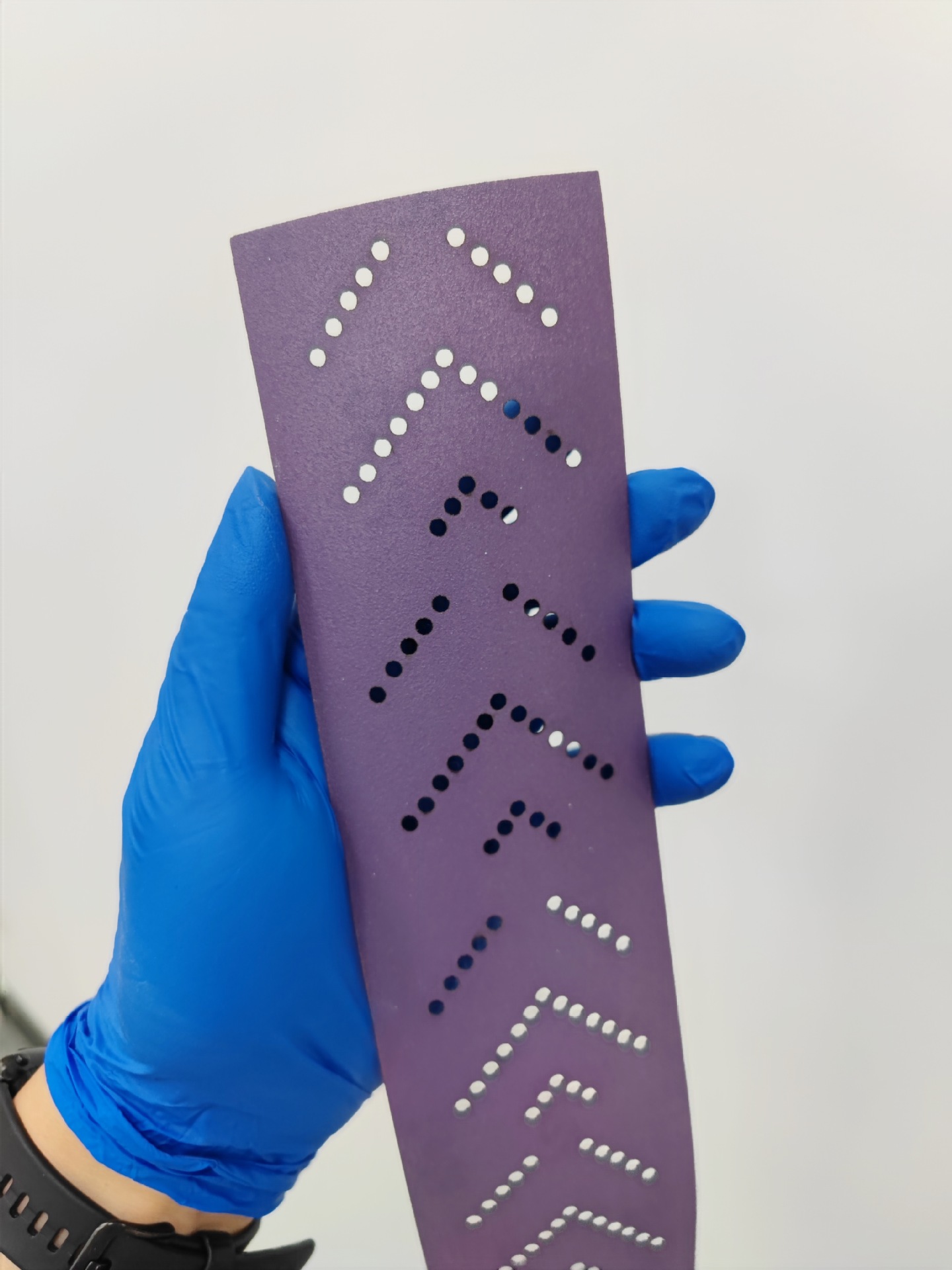 70x420mm 70x400mm 多孔砂纸 紫色旋风干磨砂纸  陶瓷磨料紫砂